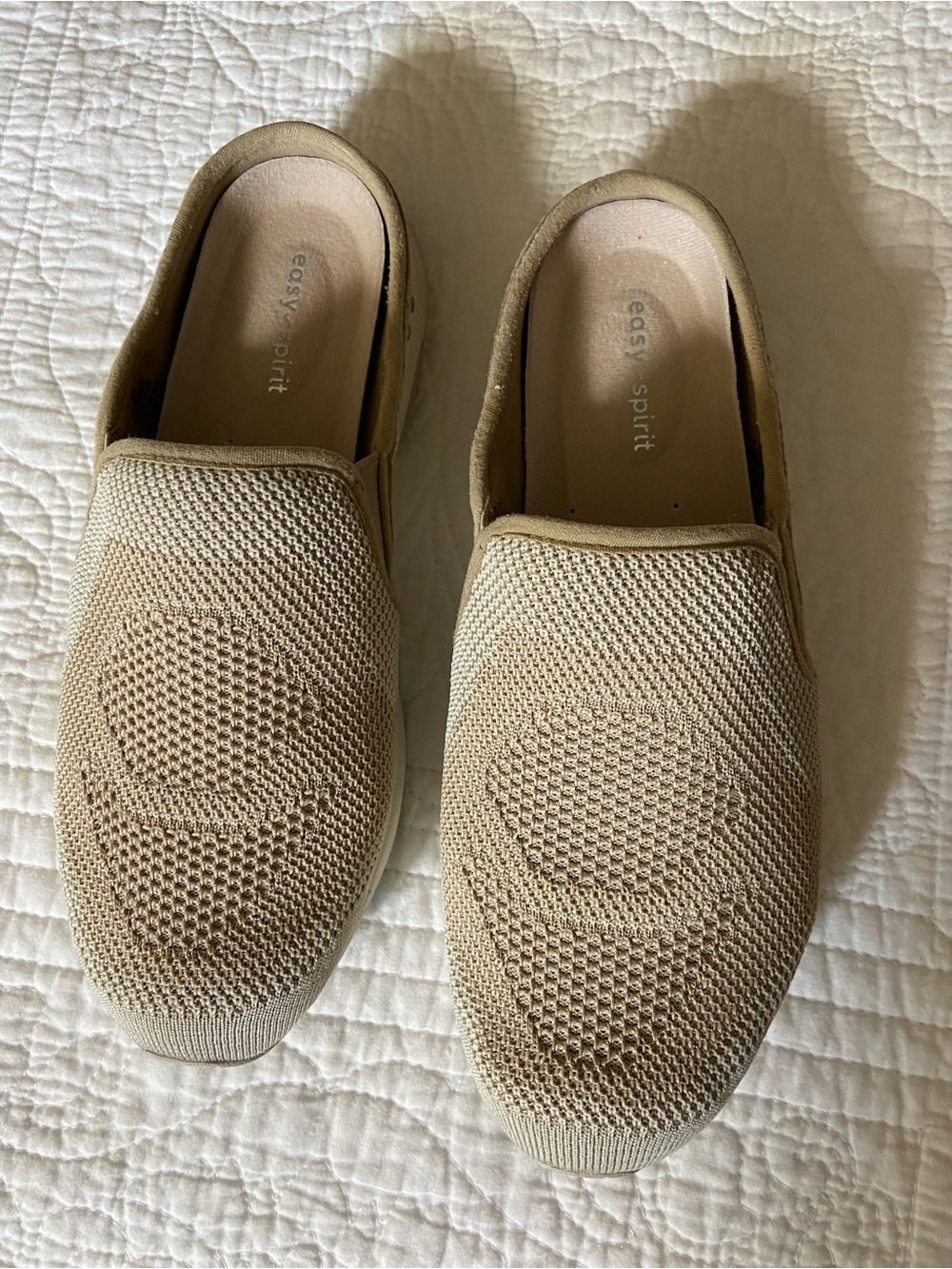 Easy Spirit Takeknit Eco Clogs in Sand